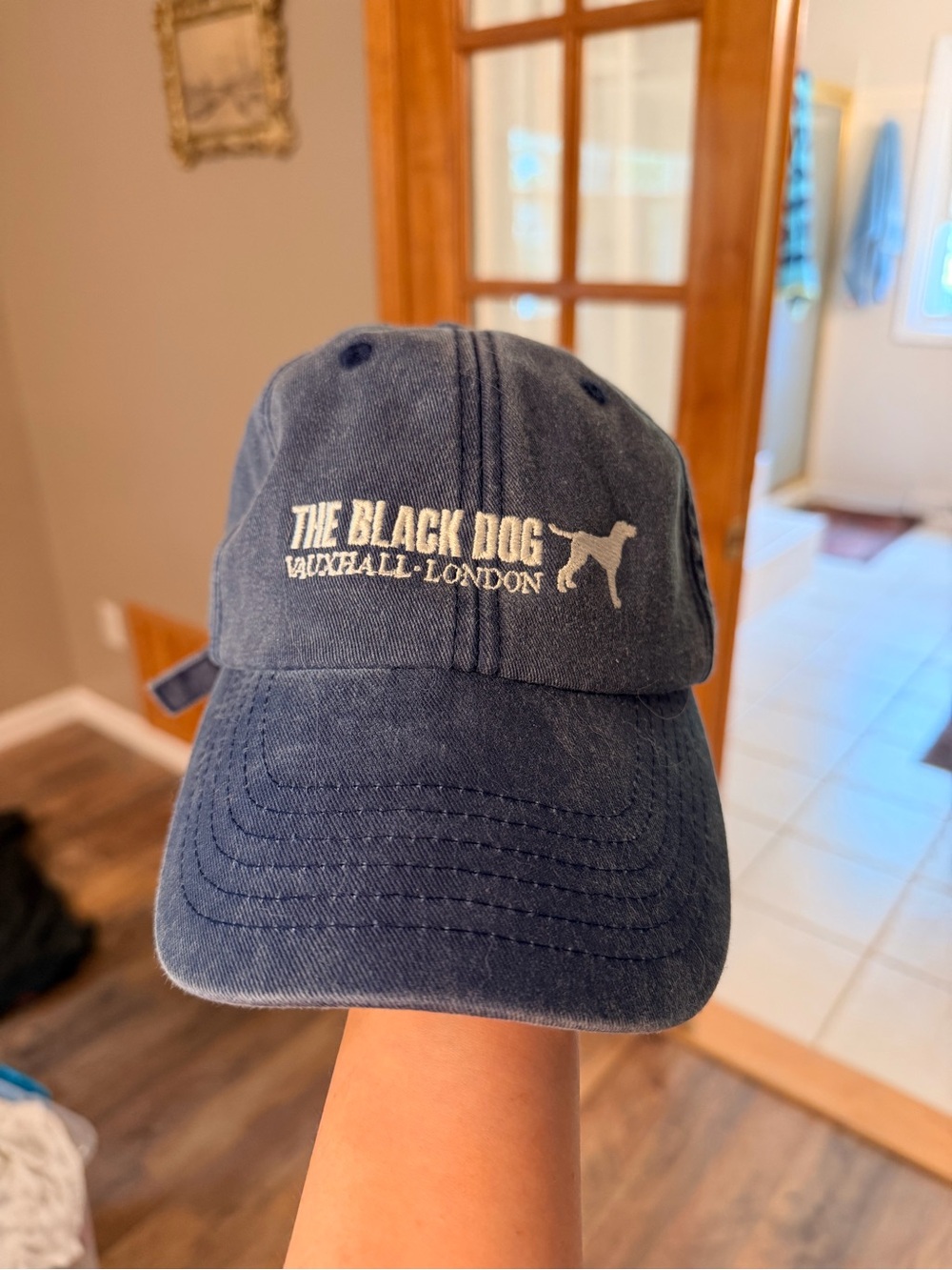 Taylor Swifts The Black Dog Navy Baseball Cap with White Embroidered Logo
